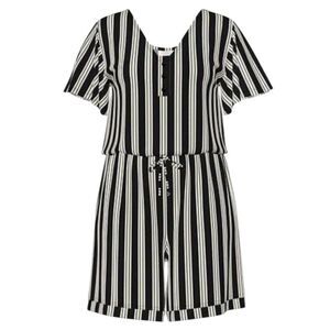 Lularoe Shorts Romper Black And White Striped Womens size 3X